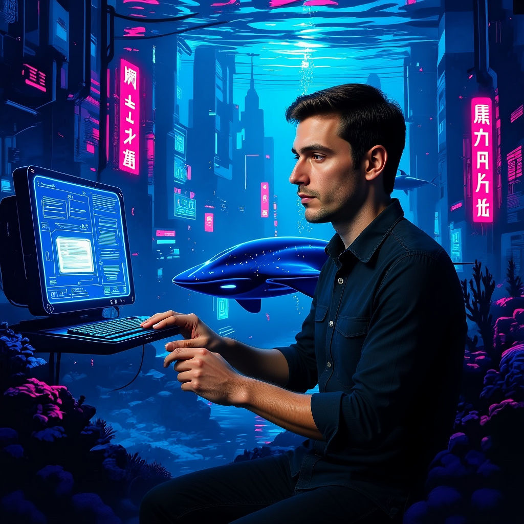 Neon Stingray in a Video Game World