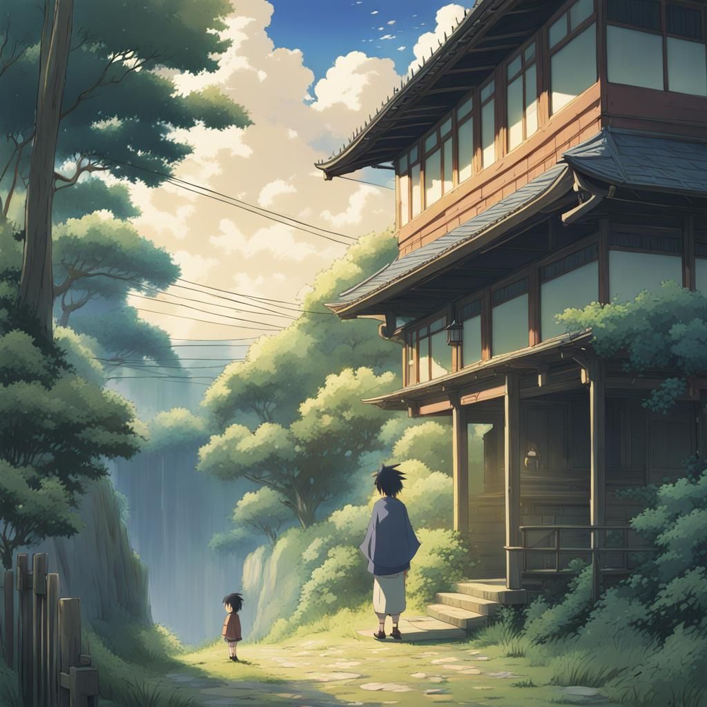 Anime Key Visual in Ghibli Style