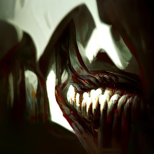 Sinister Teeth Art as Digital Fantasy Painting