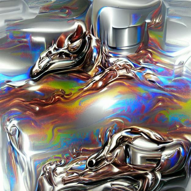 Liquid Chrome 8K 3D Metallic Fluid