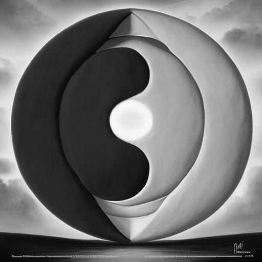 Yin and Yang Kitties in Ghibli Style