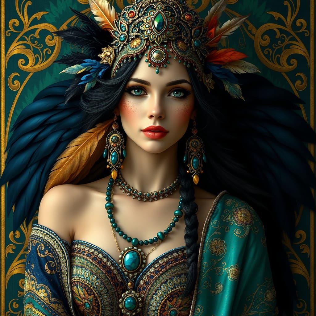 Gipsy Woman in Art Deco Opulence