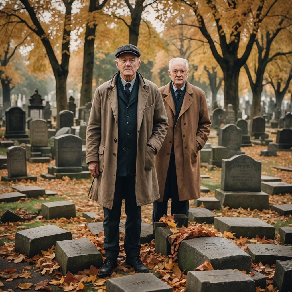 Cemetery Keeper in Autumn Portrait