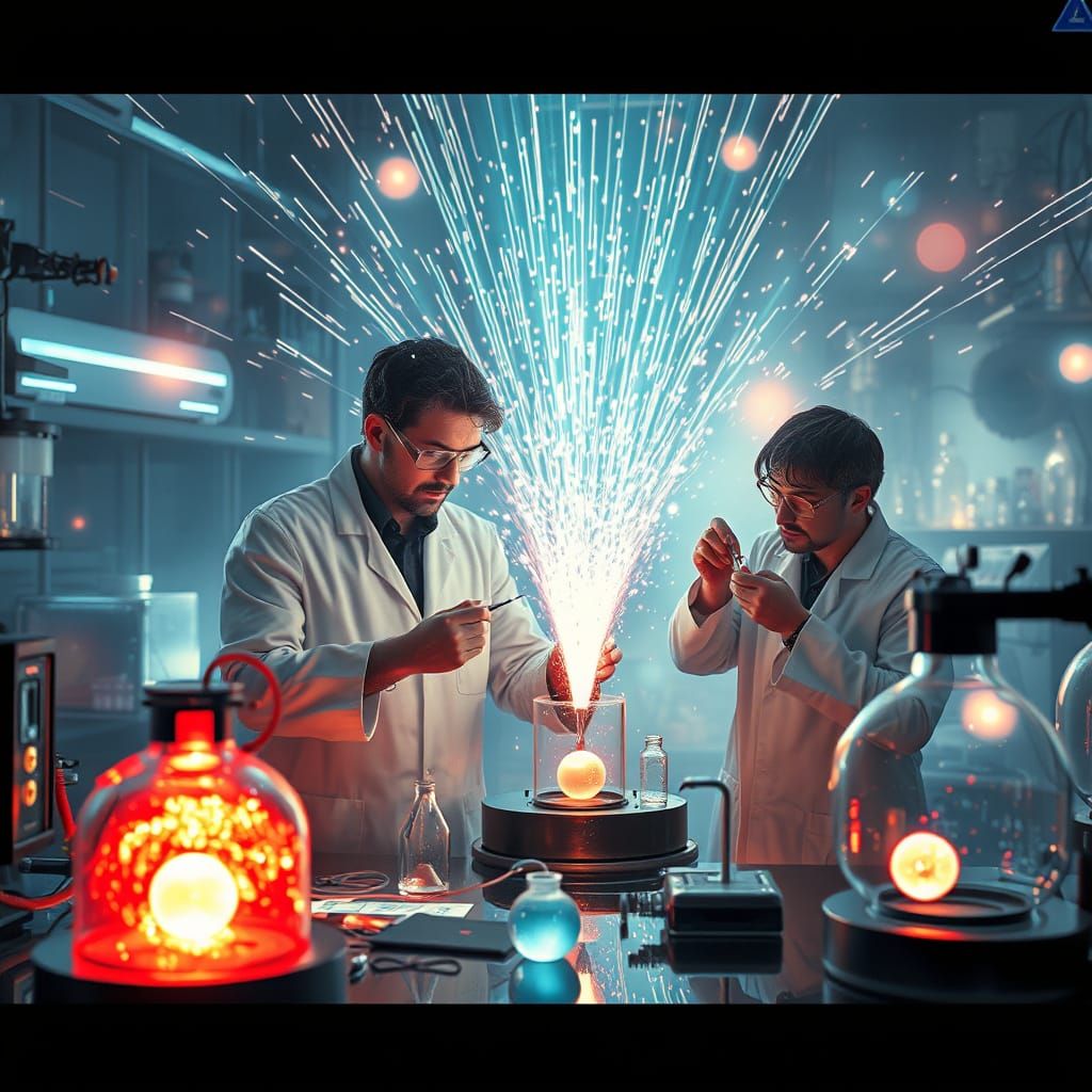 Scientists in a Hyperrealistic Lab Scene Unleash a Mesmerizi...