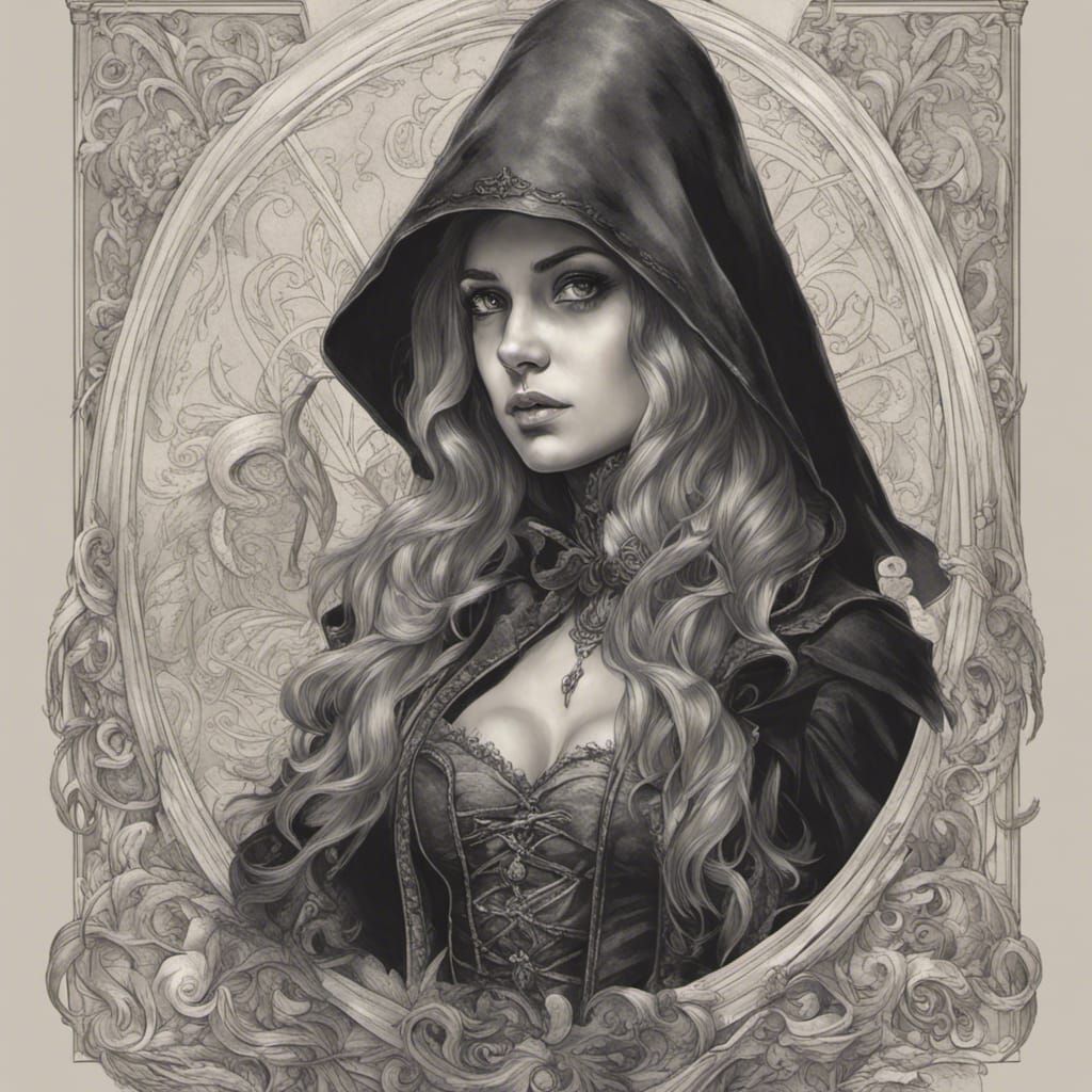 Victorian Mean Girls Etching with Grim Reaper