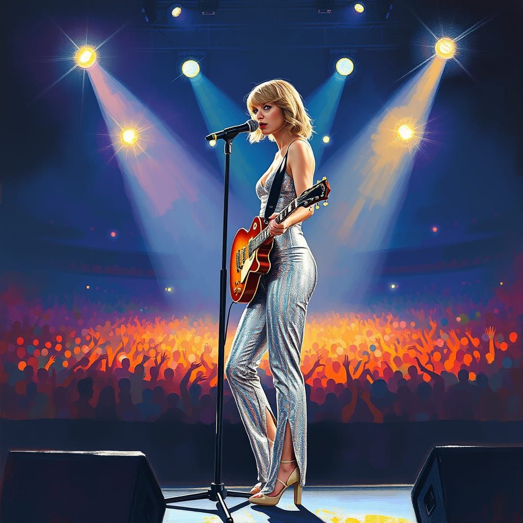 Taylor Swift Rocks the Stage in Vibrant Impressionist-Pop Ar...