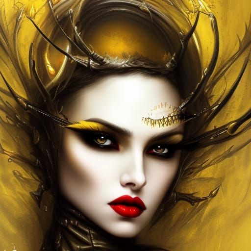 Gothic Bee Queen: Dark Fantasy Magazine Cover