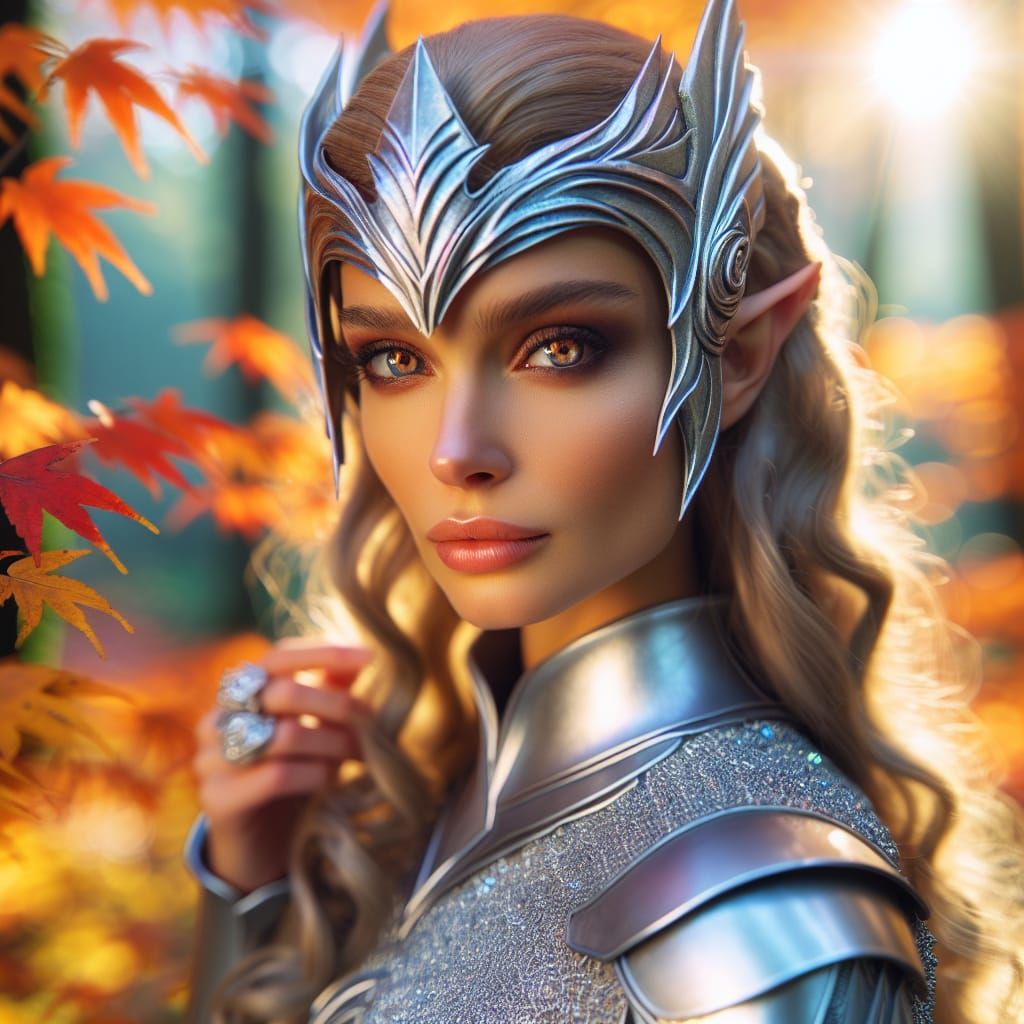 Female Dunedain Ranger in Silver Attire