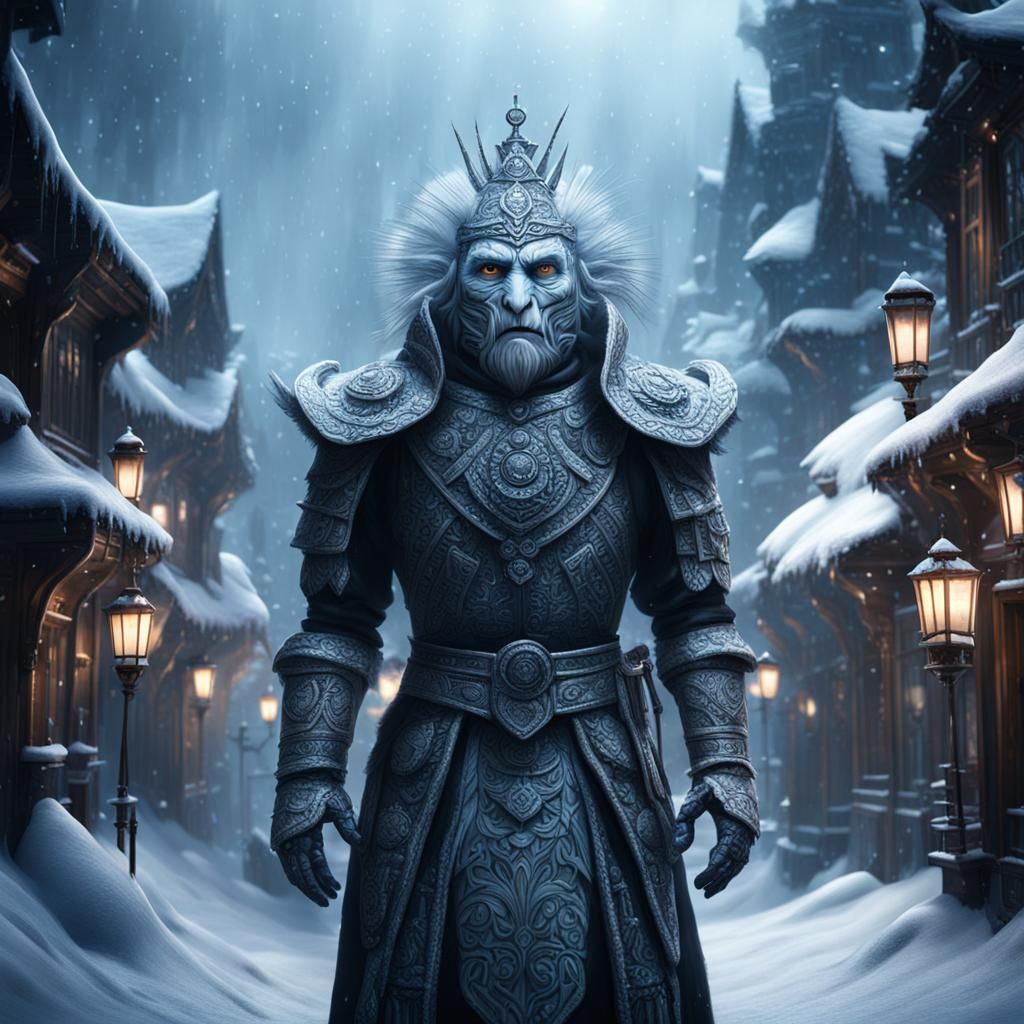 Snowy Puppet in Epic Digital Painting Style