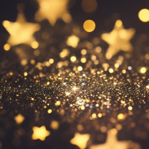 Shimmering Glitter Stars in Sharp Focus