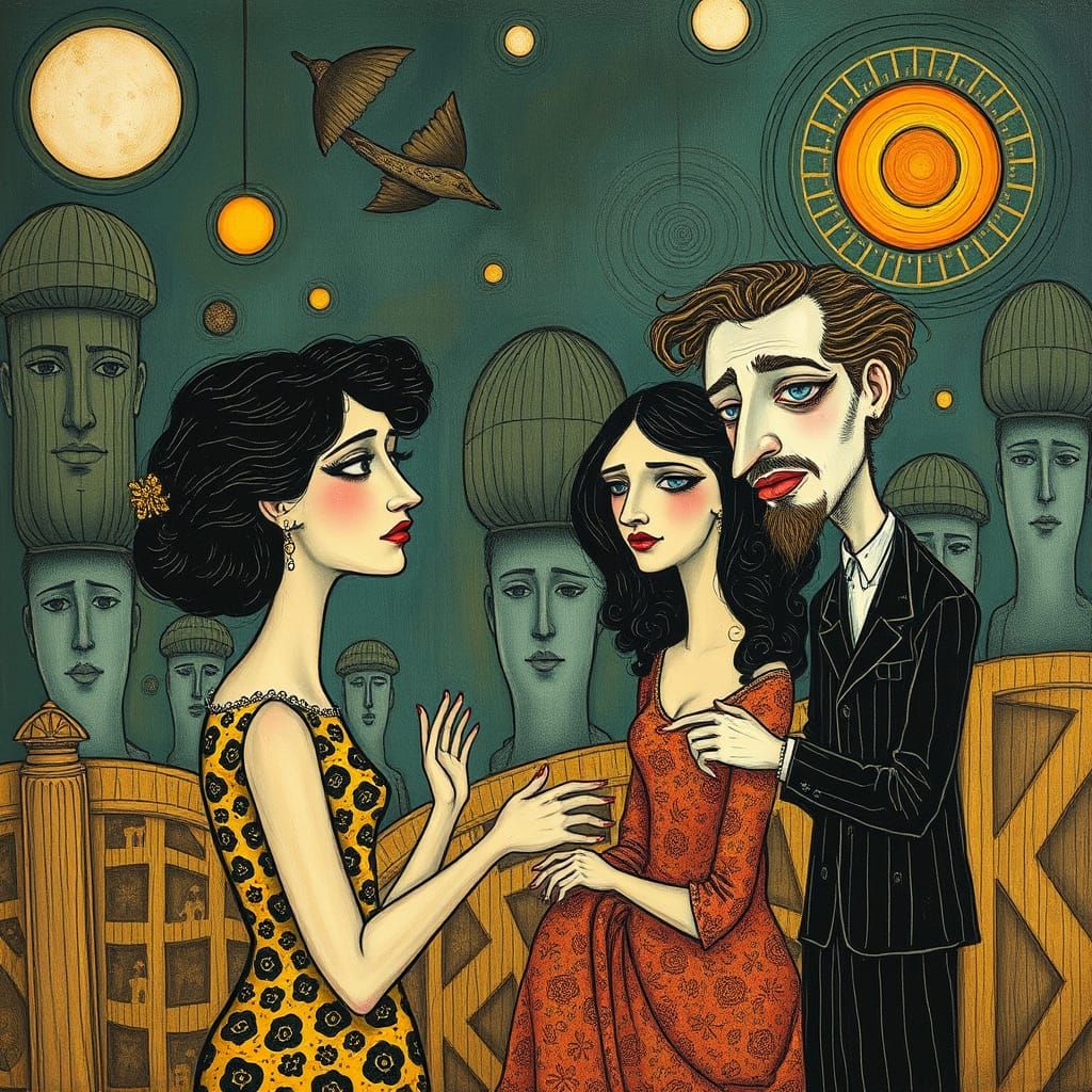 Surreal Oil Painting in a Cyberpunk Aesthetic