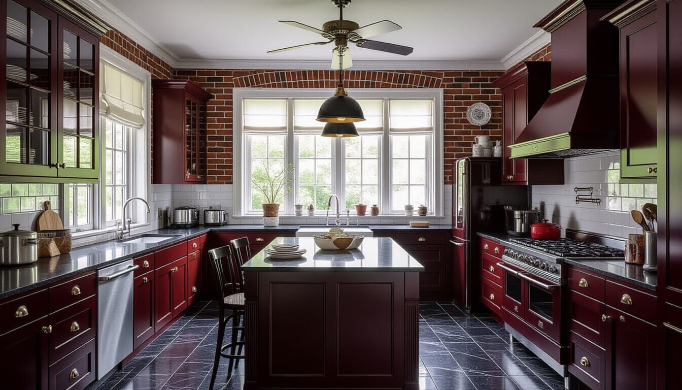 Victorian Kitchen with Modern Appliances