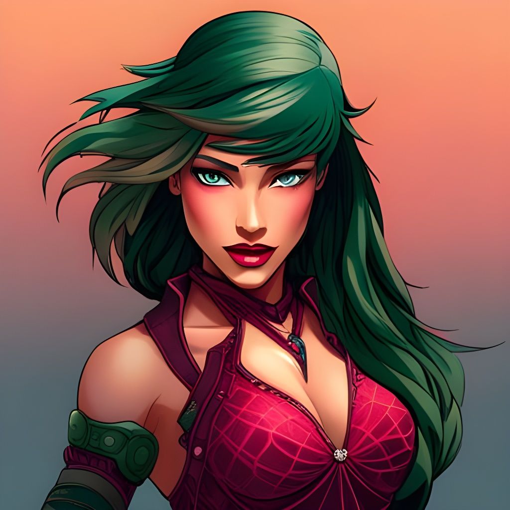 Anime Vampire Girl in Candy Art Style