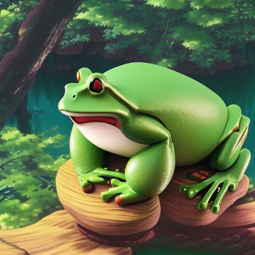 Gamakichi from Naruto in Anime Style