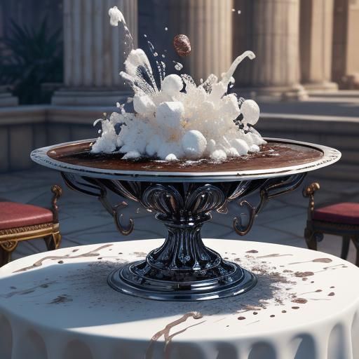 Chocolate Fountain Matte Painting in Fantasy Style