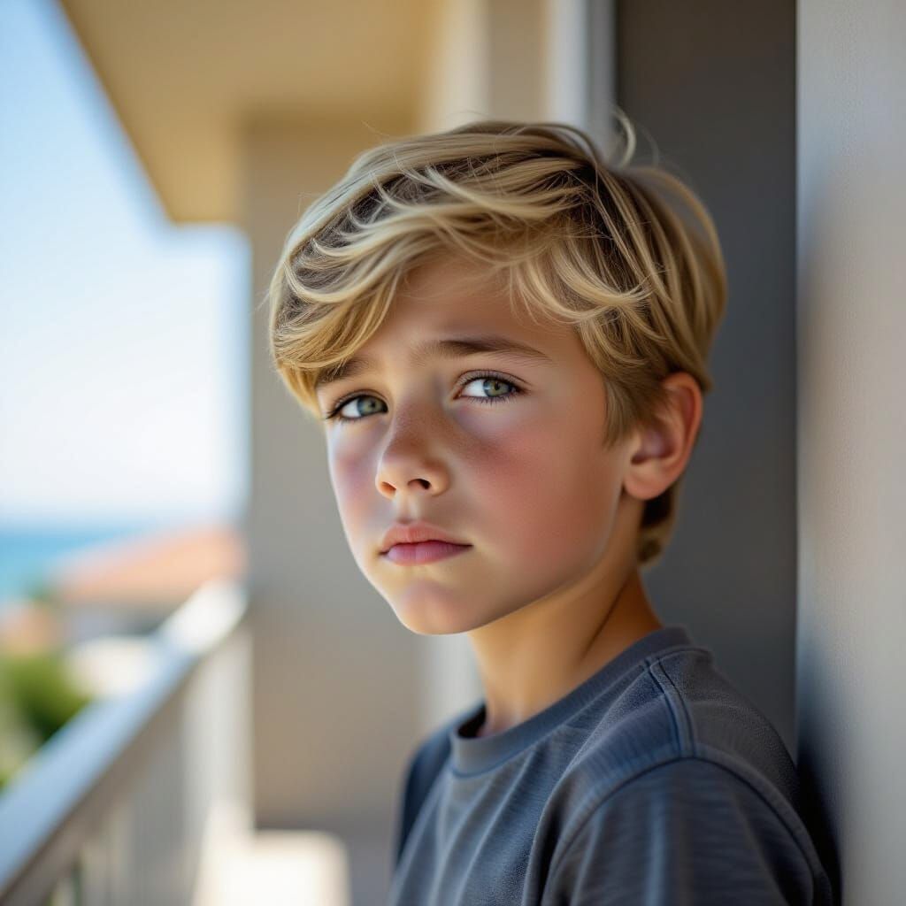 Sad Boy Portrait with Cinematic Lighting