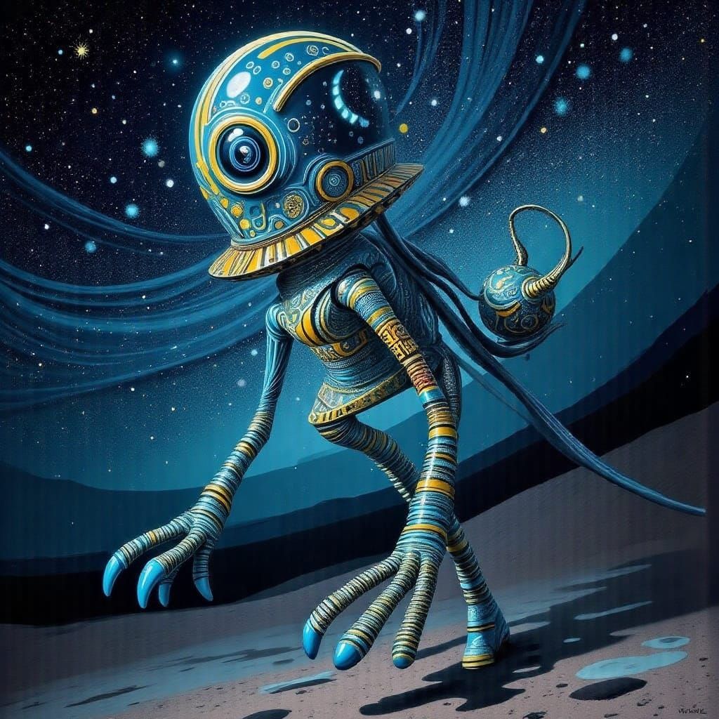 Psychedelic Space Robot in the Milky Way Galaxy