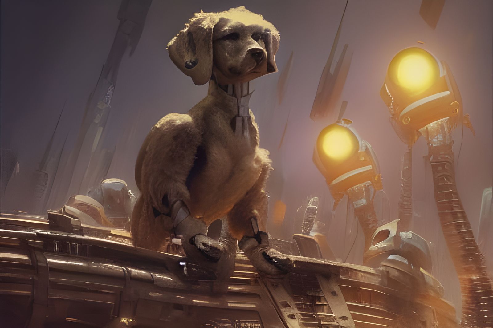 Futuristic Robot Dog Product Brochure, Hyperrealism Art