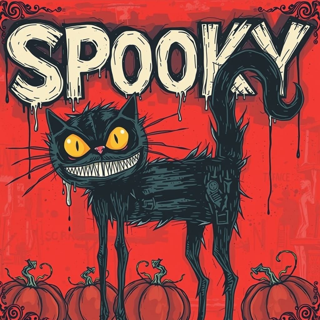 A large, tall, wide top and bottom  border with pumpkins ins...