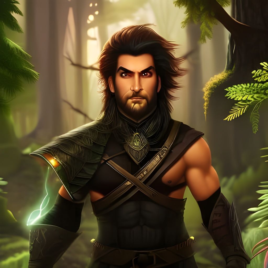 Magical Forest Concept Art in Dark Fantasy Style