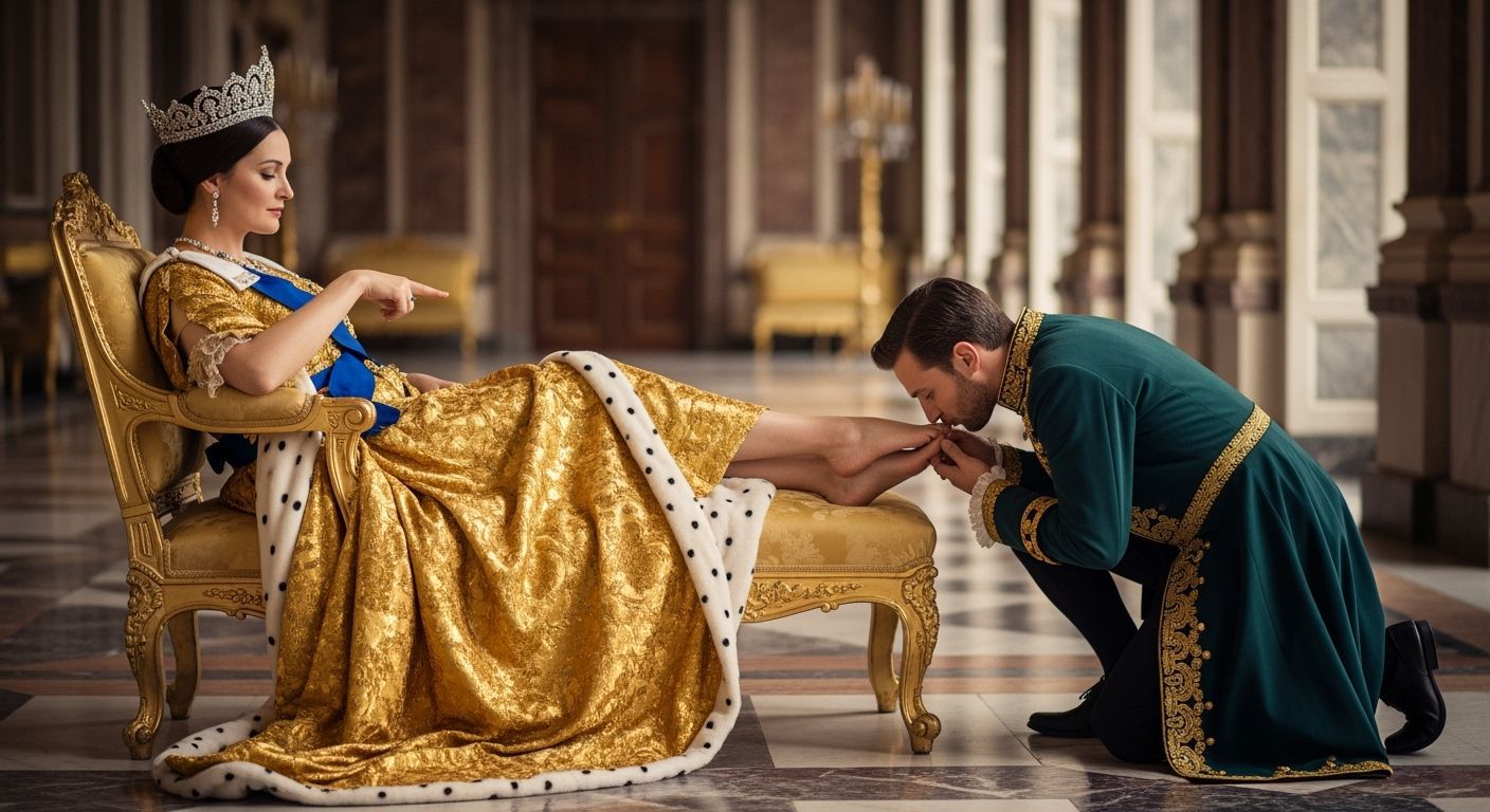 French Empress in Gold Coronation Robes, Royal Palace