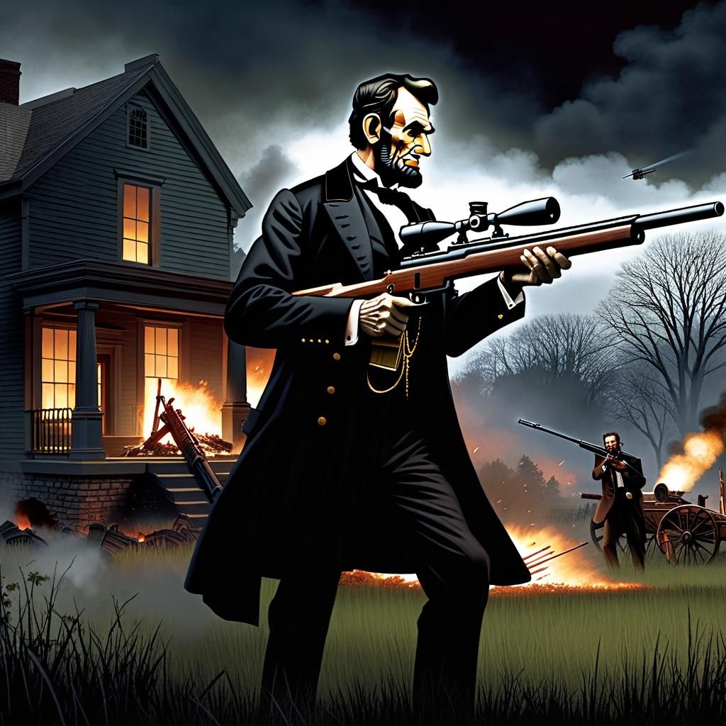 Lincoln Defends Home: Zombie Apocalypse with Sniper Rifle