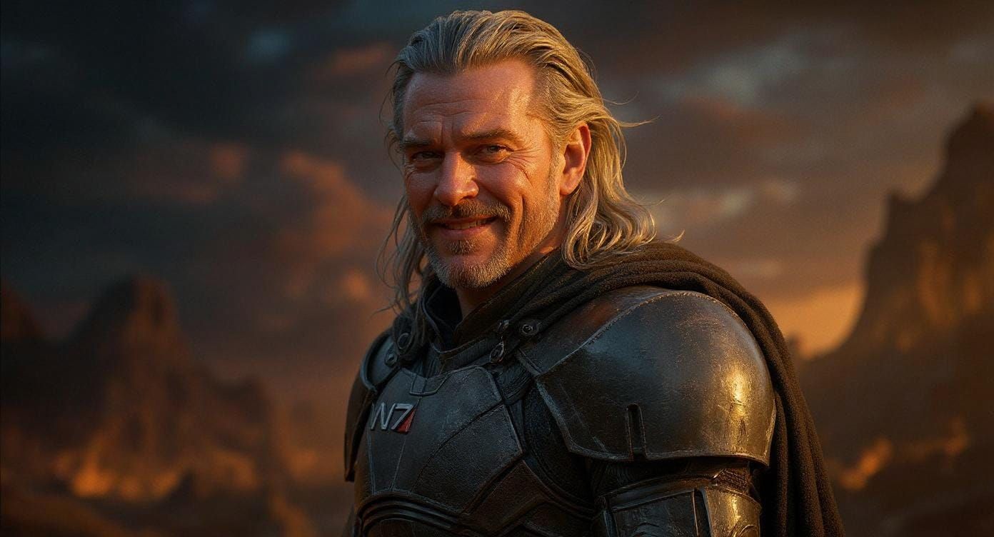 Silver-Haired Elven King Portrait in Cinematic Style