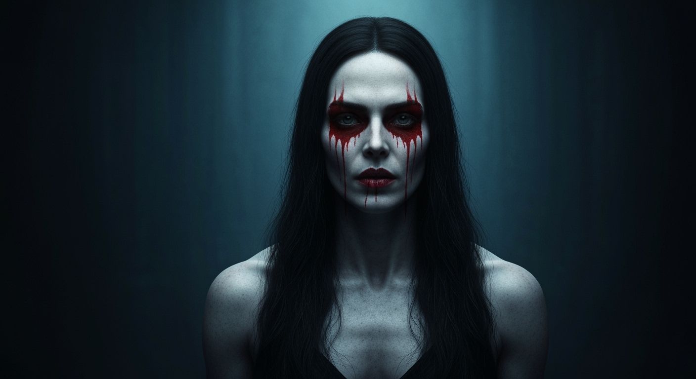 Death Personified: An Atmospheric Horror Scene