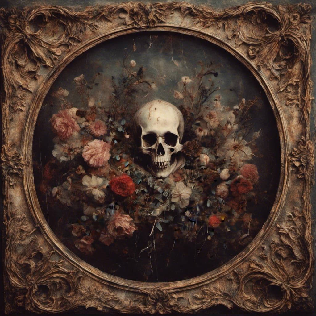 Macabre baroque style painting
