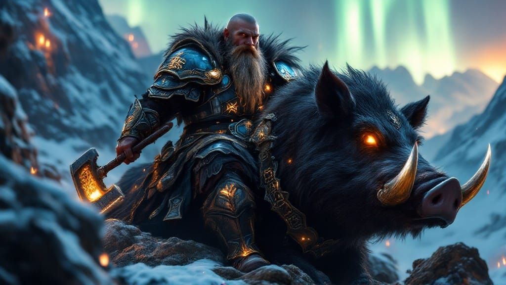 Ethereal Warrior in Rugged Landscape, in Fine-Art Photograph...