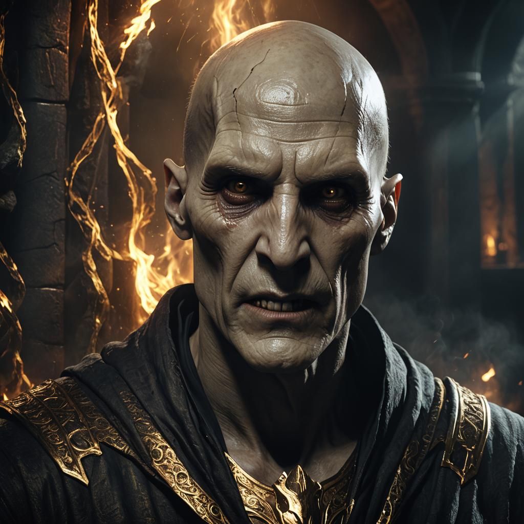 Sinister Portrait in Dark Fantasy Style