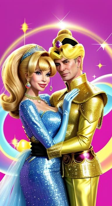 Genie and Barbara Eden in Retro Pop Art