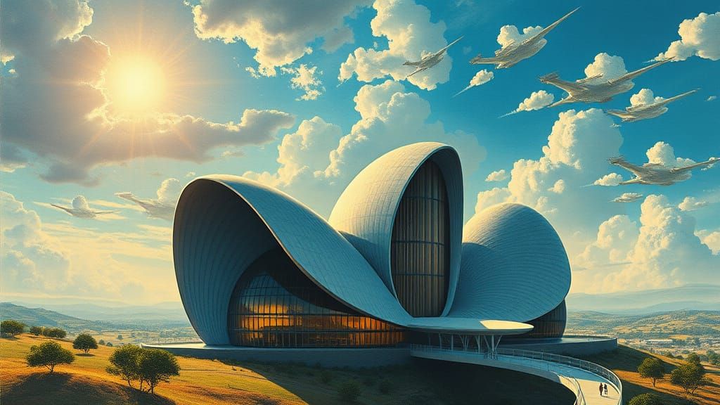 Surreal Buildings with Dreamscape Dragons