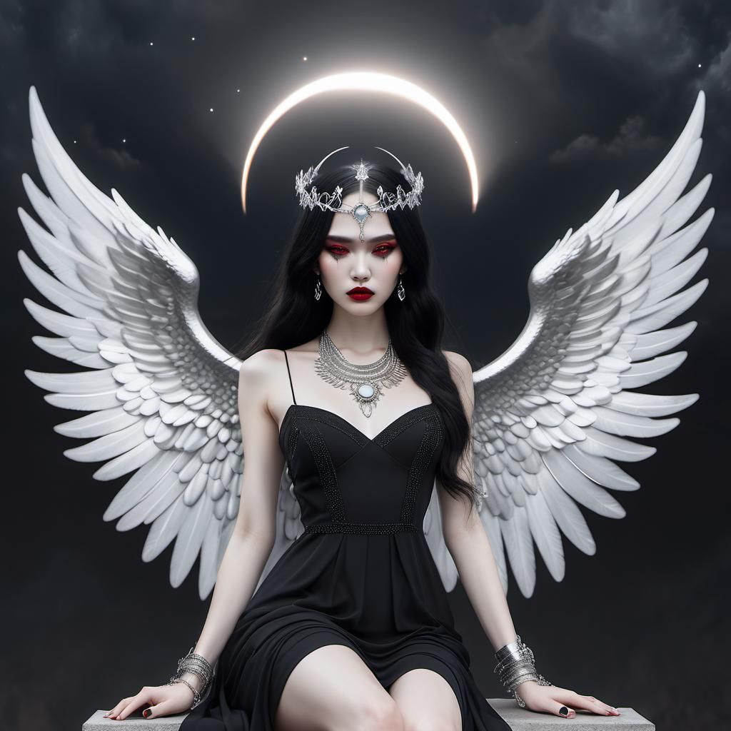 Hyperrealistic Diana Moon Goddess Portrait