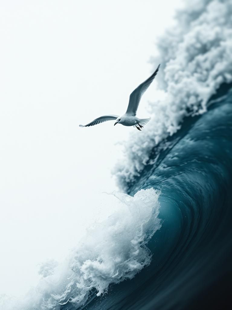 Seagull in Storm: Fine Art Photography