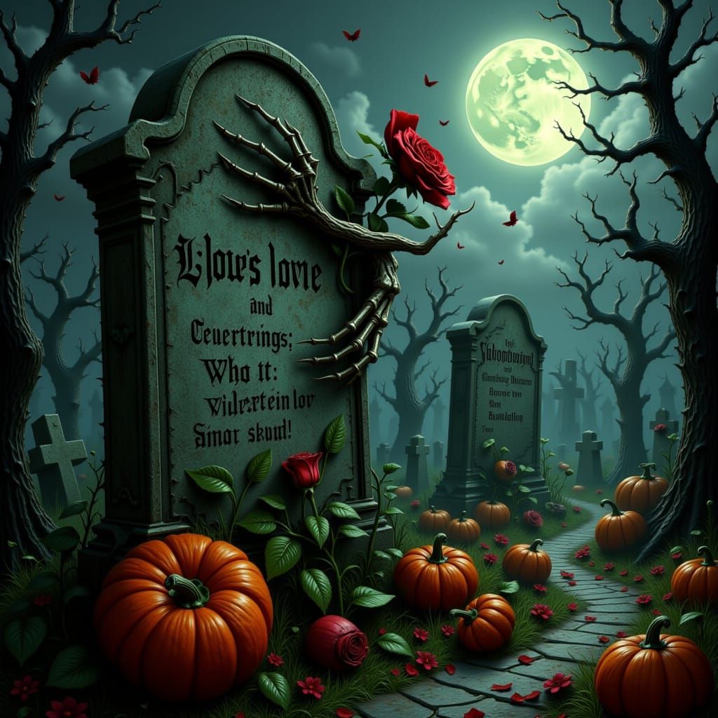 Gothic Graveyard Love: Valentine's Halloween Macabre