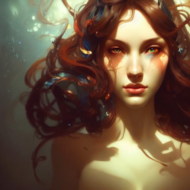 Wonderland Portrait in Art Nouveau Style