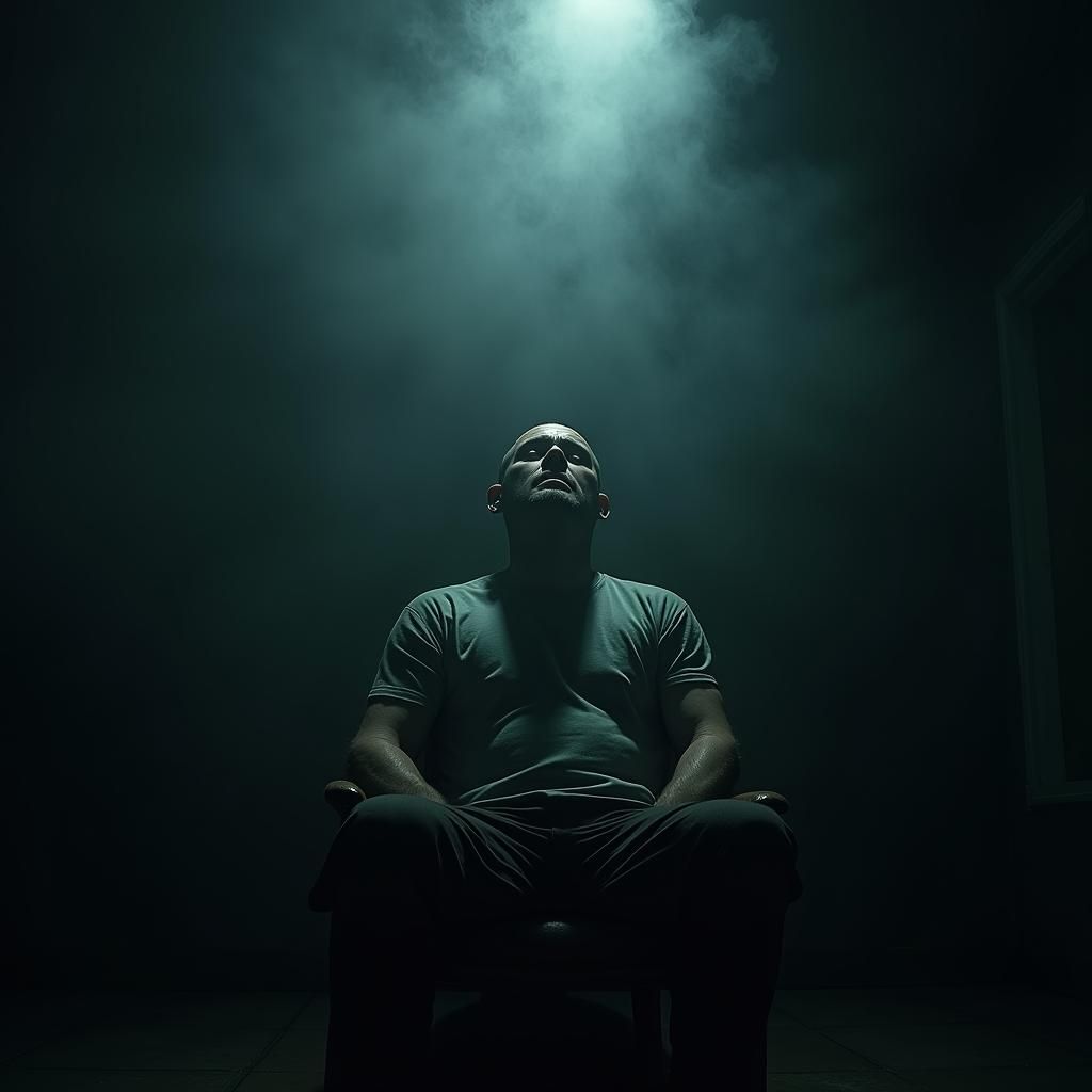 Desperate Addict in Shadow: A Film Noir Portrait