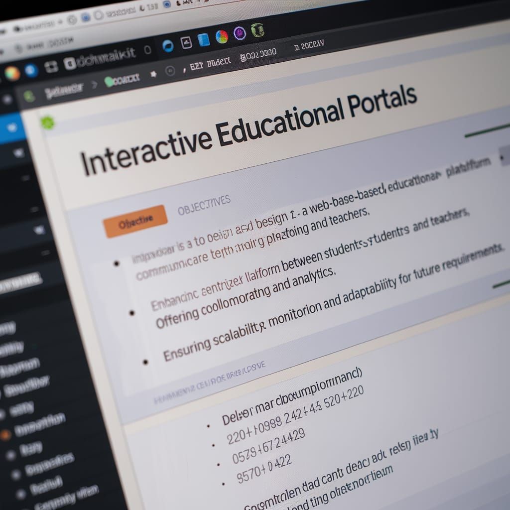 Interactive Educational Portals in Cyberpunk Style