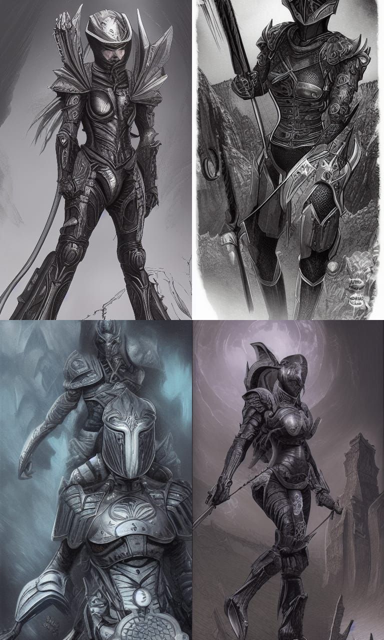 Armored Rider Charging: Comic Book Art