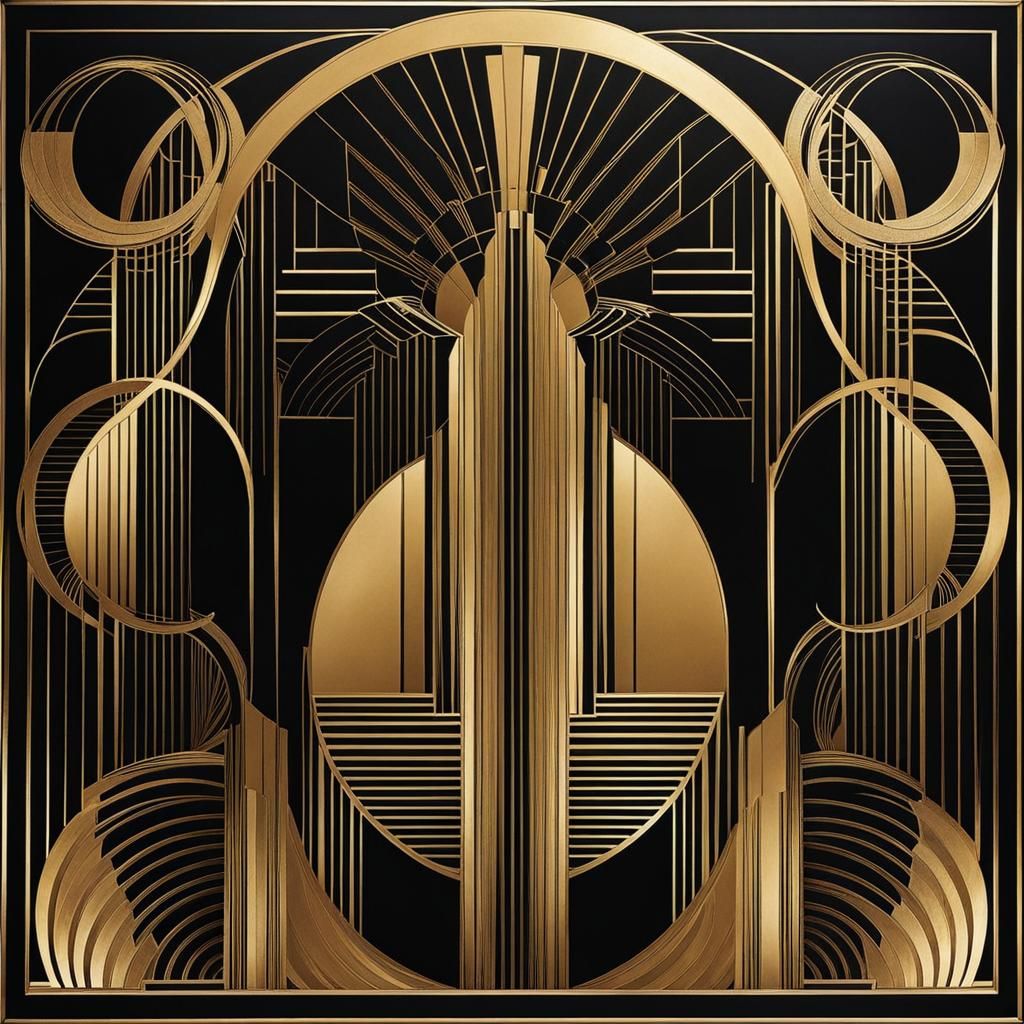 Elegant Art Deco Geometric Wall Art