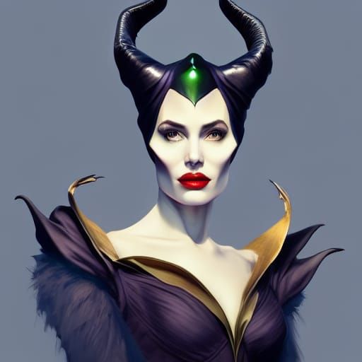 Maleficent Portrait in Art Nouveau Style