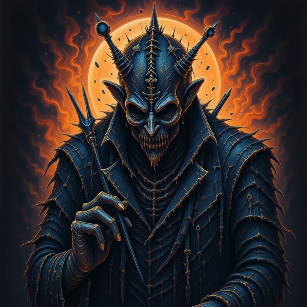 Dark Voodoo Figure in Shadow