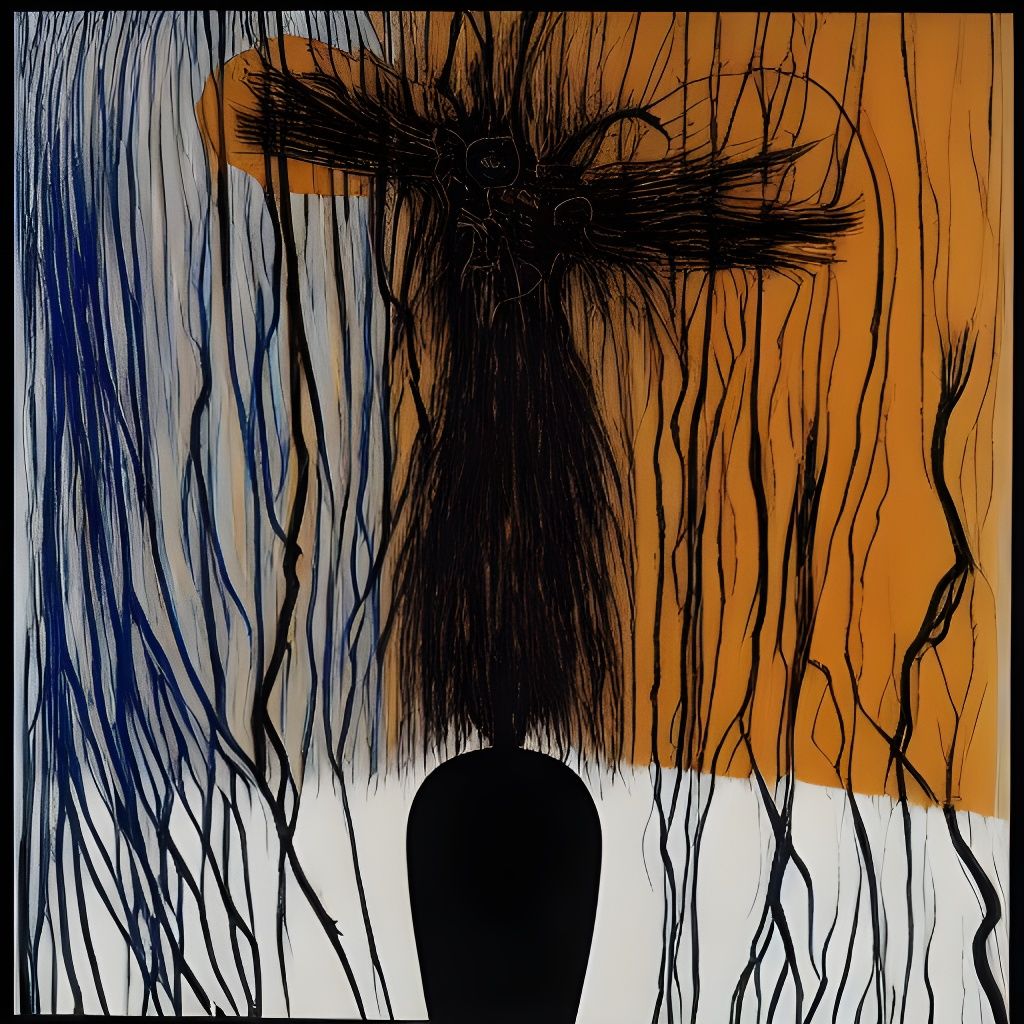 Existential Theme in Neo-Expressionist Artwork