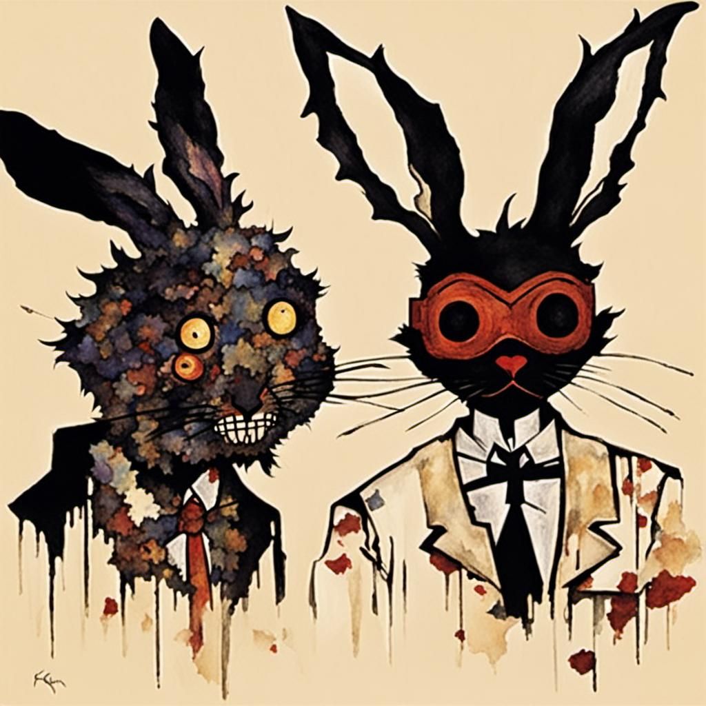 Surreal Masquerade Rabbit Leads to Another World