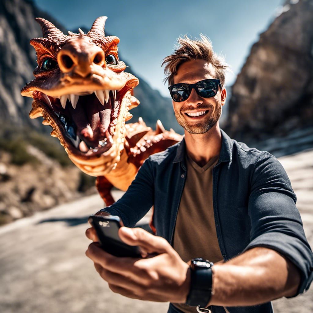 GoPro selfie with a dragon