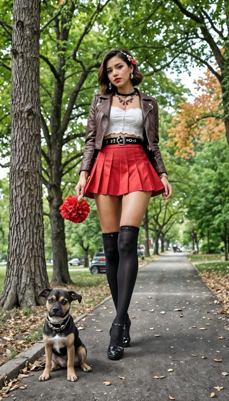 Mexican Woman in 90s Fashion, Hyperrealistic Style