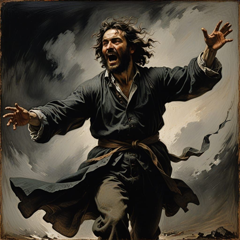 Ethereal Figure in Motion, Blending Realism and Idealism