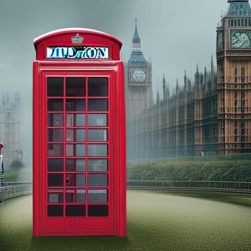Photorealistic British Red Telephone Box