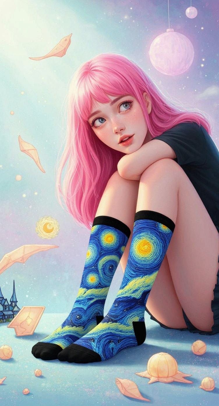 Starry Night Socks: Visions of Van Gogh